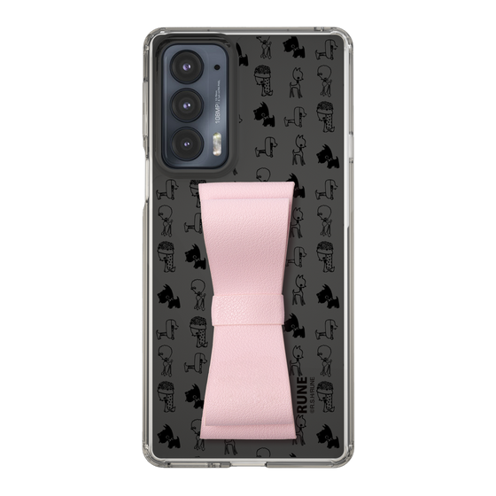 Slim Protection Case - STAND & RING RIBBON Sakura Pink［ Rune Naito - RUNE Animal Dog ］