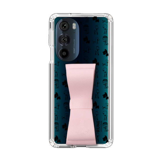 Slim Protection Case - STAND & RING RIBBON Sakura Pink［ Rune Naito - RUNE Animal Dog ］