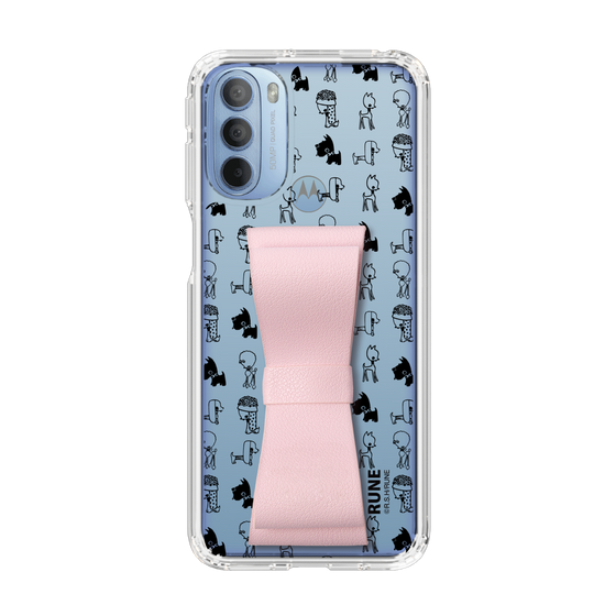 Slim Protection Case - STAND & RING RIBBON Sakura Pink［ Rune Naito - RUNE Animal Dog ］