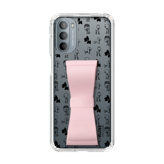 Slim Protection Case - STAND & RING RIBBON Sakura Pink［ Rune Naito - RUNE Animal Dog ］
