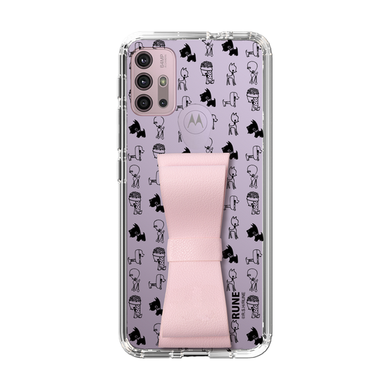 Slim Protection Case - STAND & RING RIBBON Sakura Pink［ Rune Naito - RUNE Animal Dog ］