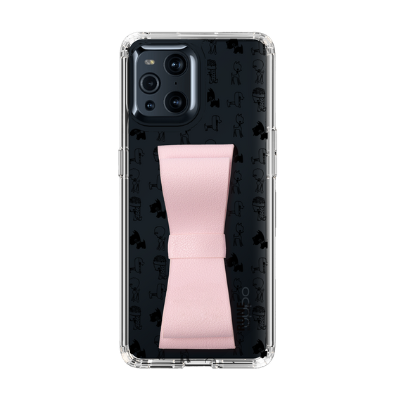 Slim Protection Case - STAND & RING RIBBON Sakura Pink［ Rune Naito - RUNE Animal Dog ］