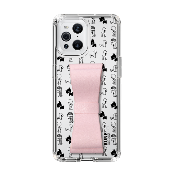 Slim Protection Case - STAND & RING RIBBON Sakura Pink［ Rune Naito - RUNE Animal Dog ］