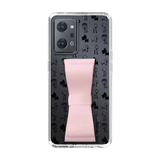 Slim Protection Case - STAND & RING RIBBON Sakura Pink［ Rune Naito - RUNE Animal Dog ］