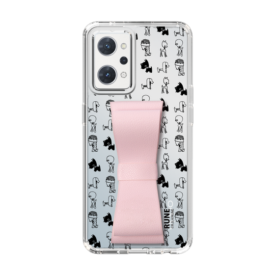 Slim Protection Case - STAND & RING RIBBON Sakura Pink［ Rune Naito - RUNE Animal Dog ］