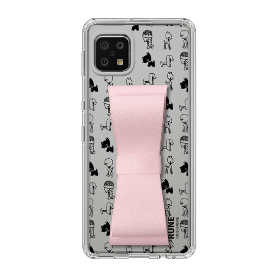Slim Protection Case - STAND & RING RIBBON Sakura Pink［ Rune Naito - RUNE Animal Dog ］