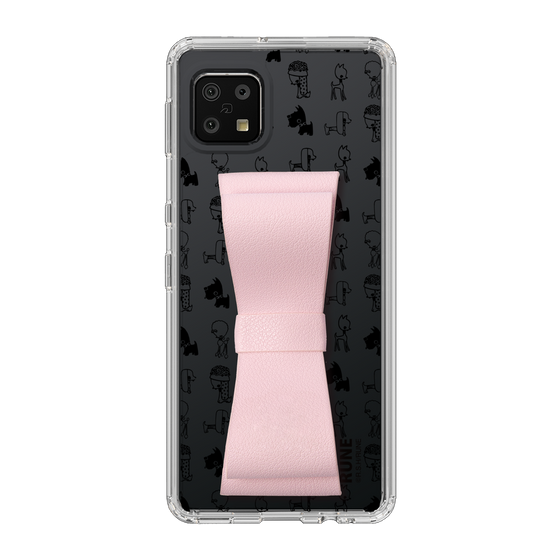Slim Protection Case - STAND & RING RIBBON Sakura Pink［ Rune Naito - RUNE Animal Dog ］