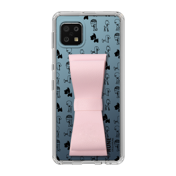 Slim Protection Case - STAND & RING RIBBON Sakura Pink［ Rune Naito - RUNE Animal Dog ］