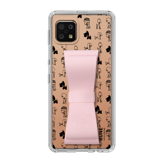 Slim Protection Case - STAND & RING RIBBON Sakura Pink［ Rune Naito - RUNE Animal Dog ］