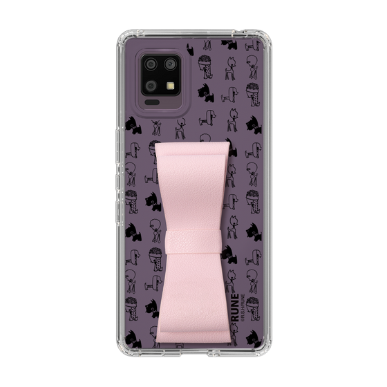 Slim Protection Case - STAND & RING RIBBON Sakura Pink［ Rune Naito - RUNE Animal Dog ］