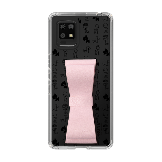 Slim Protection Case - STAND & RING RIBBON Sakura Pink［ Rune Naito - RUNE Animal Dog ］
