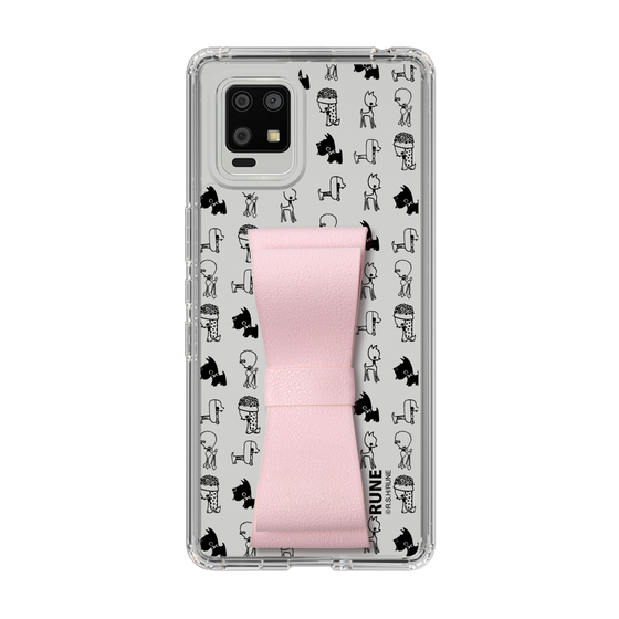 Slim Protection Case - STAND & RING RIBBON Sakura Pink［ Rune Naito - RUNE Animal Dog ］