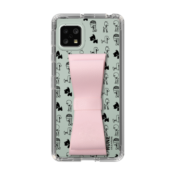 Slim Protection Case - STAND & RING RIBBON Sakura Pink［ Rune Naito - RUNE Animal Dog ］