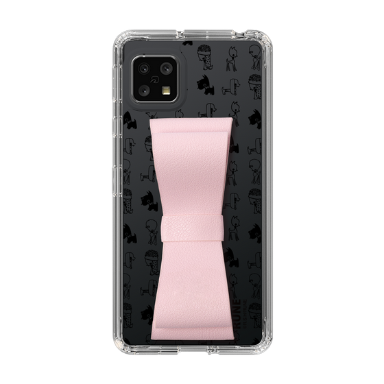 Slim Protection Case - STAND & RING RIBBON Sakura Pink［ Rune Naito - RUNE Animal Dog ］