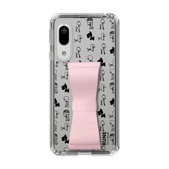 Slim Protection Case - STAND & RING RIBBON Sakura Pink［ Rune Naito - RUNE Animal Dog ］