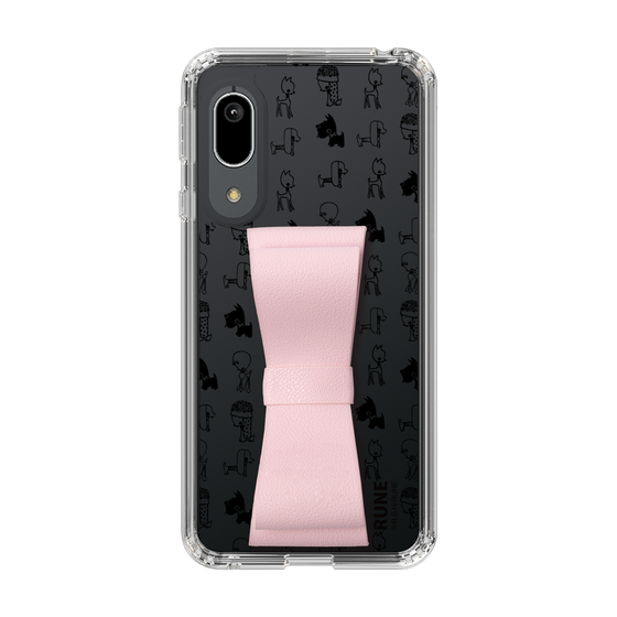 Slim Protection Case - STAND & RING RIBBON Sakura Pink［ Rune Naito - RUNE Animal Dog ］