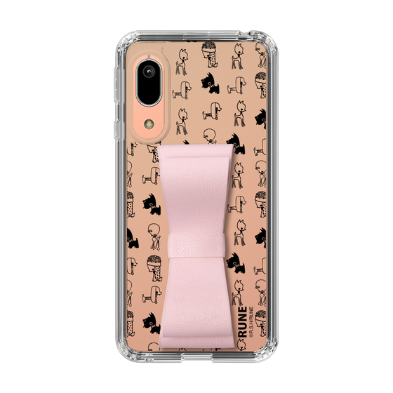 Slim Protection Case - STAND & RING RIBBON Sakura Pink［ Rune Naito - RUNE Animal Dog ］
