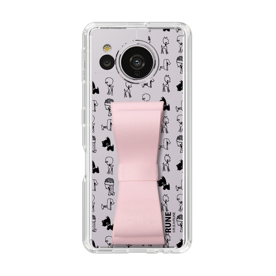 Slim Protection Case - STAND & RING RIBBON Sakura Pink［ Rune Naito - RUNE Animal Dog ］