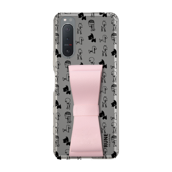 Slim Protection Case - STAND & RING RIBBON Sakura Pink［ Rune Naito - RUNE Animal Dog ］