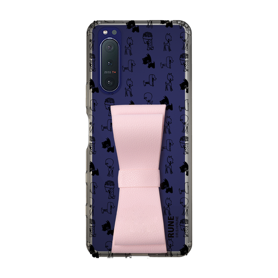 Slim Protection Case - STAND & RING RIBBON Sakura Pink［ Rune Naito - RUNE Animal Dog ］