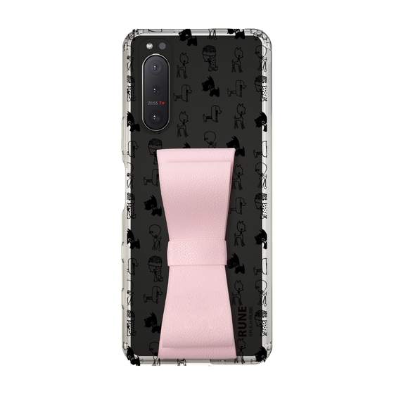 Slim Protection Case - STAND & RING RIBBON Sakura Pink［ Rune Naito - RUNE Animal Dog ］