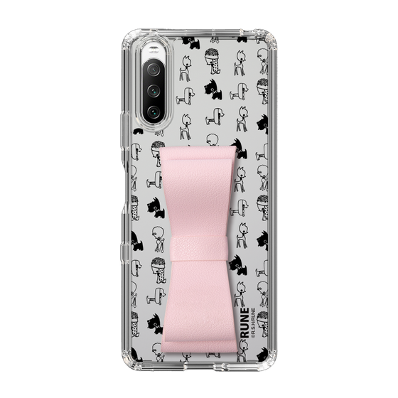 Slim Protection Case - STAND & RING RIBBON Sakura Pink［ Rune Naito - RUNE Animal Dog ］
