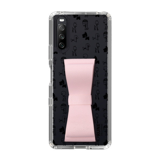 Slim Protection Case - STAND & RING RIBBON Sakura Pink［ Rune Naito - RUNE Animal Dog ］