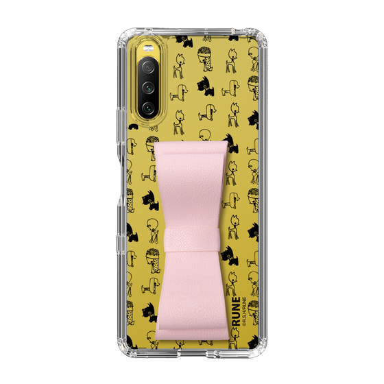 Slim Protection Case - STAND & RING RIBBON Sakura Pink［ Rune Naito - RUNE Animal Dog ］