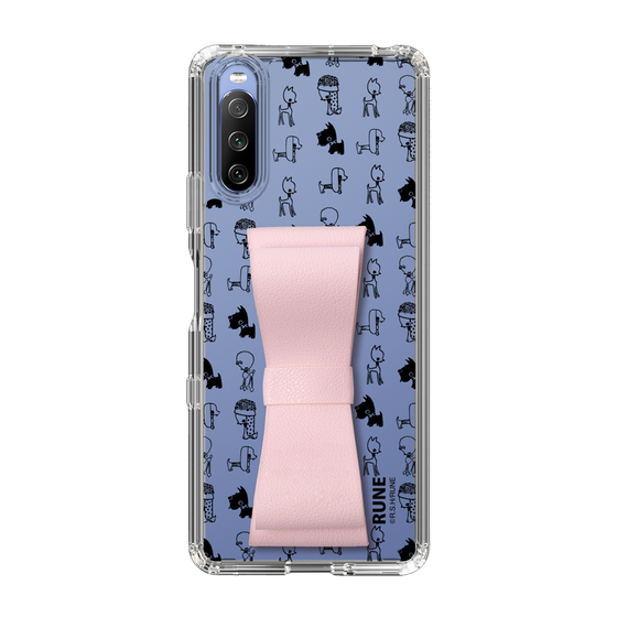 Slim Protection Case - STAND & RING RIBBON Sakura Pink［ Rune Naito - RUNE Animal Dog ］