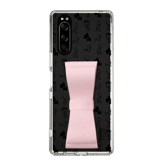 Slim Protection Case - STAND & RING RIBBON Sakura Pink［ Rune Naito - RUNE Animal Dog ］