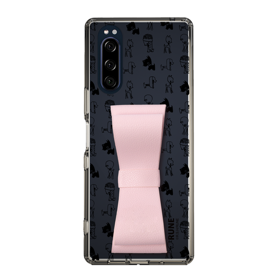 Slim Protection Case - STAND & RING RIBBON Sakura Pink［ Rune Naito - RUNE Animal Dog ］