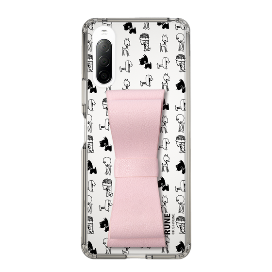 Slim Protection Case - STAND & RING RIBBON Sakura Pink［ Rune Naito - RUNE Animal Dog ］