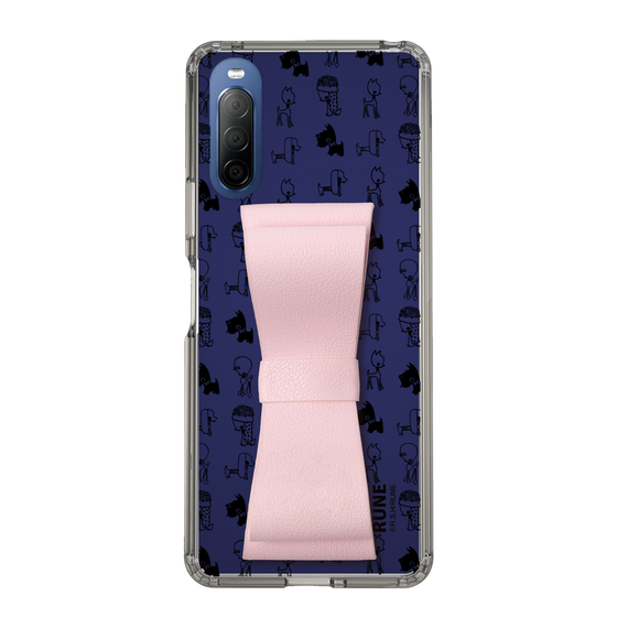 Slim Protection Case - STAND & RING RIBBON Sakura Pink［ Rune Naito - RUNE Animal Dog ］