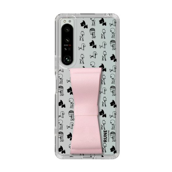 Slim Protection Case - STAND & RING RIBBON Sakura Pink［ Rune Naito - RUNE Animal Dog ］
