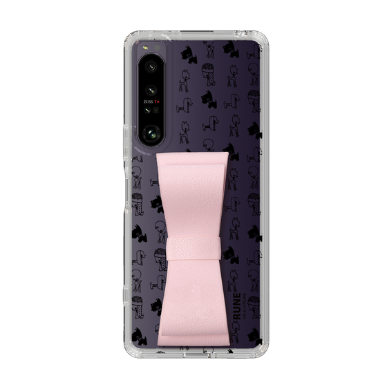 Slim Protection Case - STAND & RING RIBBON Sakura Pink［ Rune Naito - RUNE Animal Dog ］