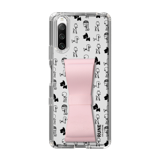 Slim Protection Case - STAND & RING RIBBON Sakura Pink［ Rune Naito - RUNE Animal Dog ］
