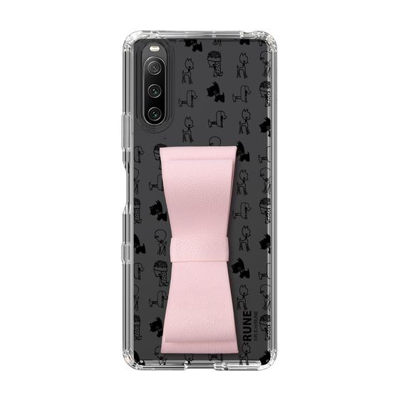Slim Protection Case - STAND & RING RIBBON Sakura Pink［ Rune Naito - RUNE Animal Dog ］