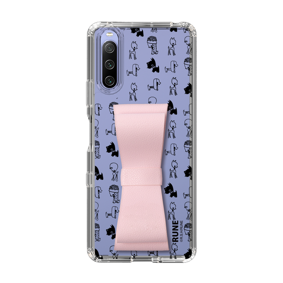 Slim Protection Case - STAND & RING RIBBON Sakura Pink［ Rune Naito - RUNE Animal Dog ］