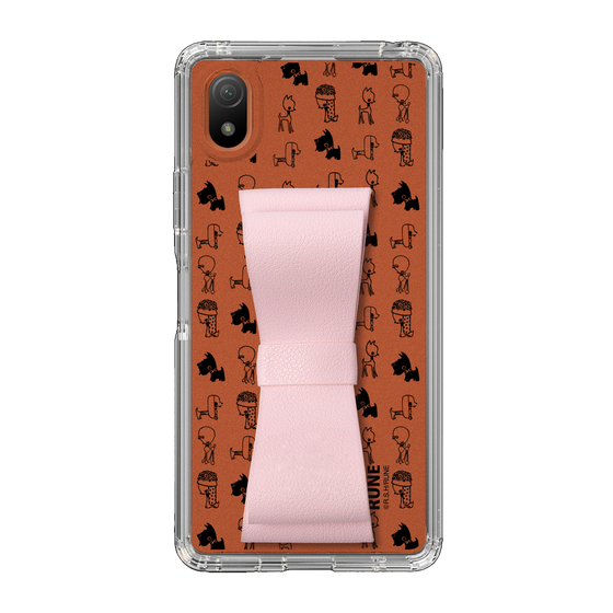 Slim Protection Case - STAND & RING RIBBON Sakura Pink［ Rune Naito - RUNE Animal Dog ］