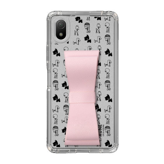 Slim Protection Case - STAND & RING RIBBON Sakura Pink［ Rune Naito - RUNE Animal Dog ］