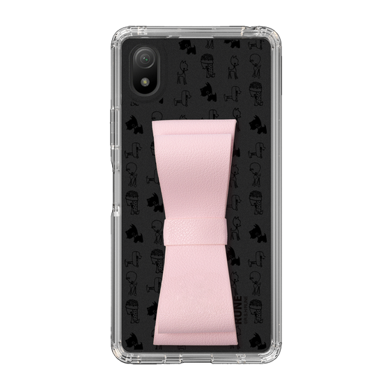 Slim Protection Case - STAND & RING RIBBON Sakura Pink［ Rune Naito - RUNE Animal Dog ］