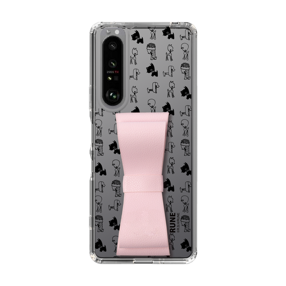 Slim Protection Case - STAND & RING RIBBON Sakura Pink［ Rune Naito - RUNE Animal Dog ］