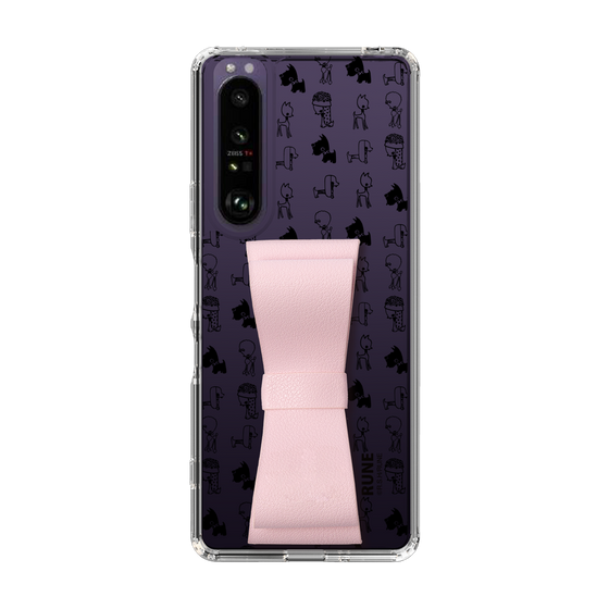 Slim Protection Case - STAND & RING RIBBON Sakura Pink［ Rune Naito - RUNE Animal Dog ］