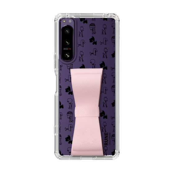 Slim Protection Case - STAND & RING RIBBON Sakura Pink［ Rune Naito - RUNE Animal Dog ］
