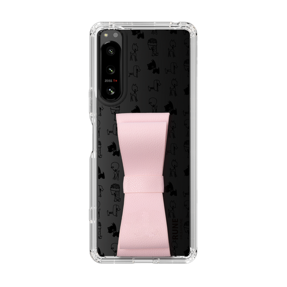 Slim Protection Case - STAND & RING RIBBON Sakura Pink［ Rune Naito - RUNE Animal Dog ］