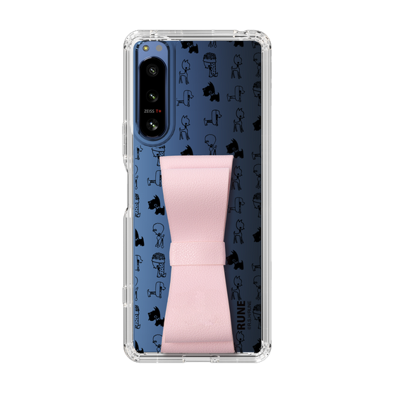 Slim Protection Case - STAND & RING RIBBON Sakura Pink［ Rune Naito - RUNE Animal Dog ］