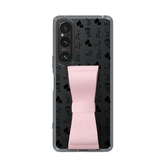 Slim Protection Case - STAND & RING RIBBON Sakura Pink［ Rune Naito - RUNE Animal Dog ］