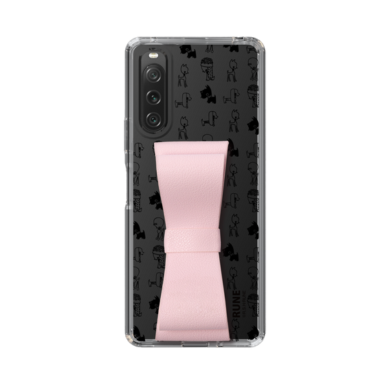 Slim Protection Case - STAND & RING RIBBON Sakura Pink［ Rune Naito - RUNE Animal Dog ］