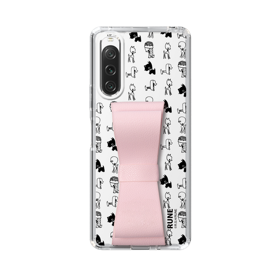 Slim Protection Case - STAND & RING RIBBON Sakura Pink［ Rune Naito - RUNE Animal Dog ］