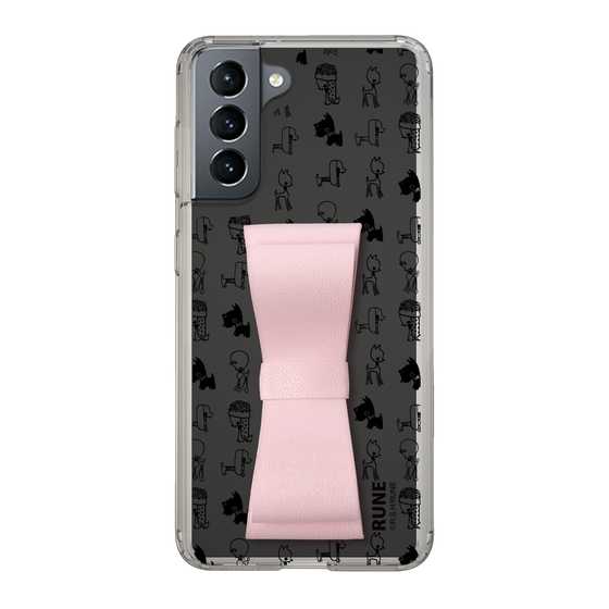 Slim Protection Case - STAND & RING RIBBON Sakura Pink［ Rune Naito - RUNE Animal Dog ］